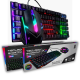 Kit Teclado E Mouse Gamer Com Led Rgb Ergonômico Preto Abnt2