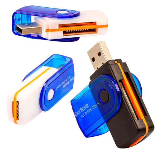 leitor de cartão de memória 4 em 1, usb 2.0 para sd micro sd tf ms m2 adaptador para computador