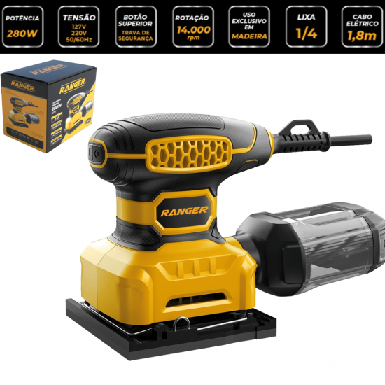 LIXADEIRA ORBITAL 280W 1/4 127V Ranger