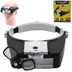 Lupa de cabeça com led