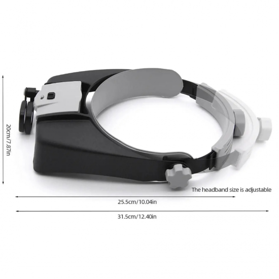 Lupa de cabeça com led