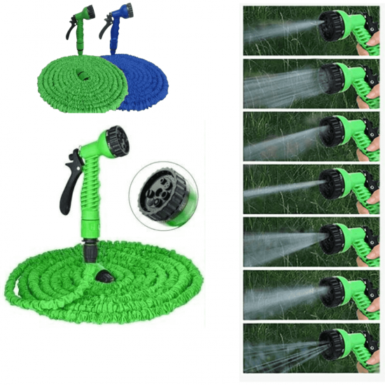 Mangueira Expansível Elástica Flexível 22,5m Metros Jardim Retrátil Multiuso Aleatório Plantas