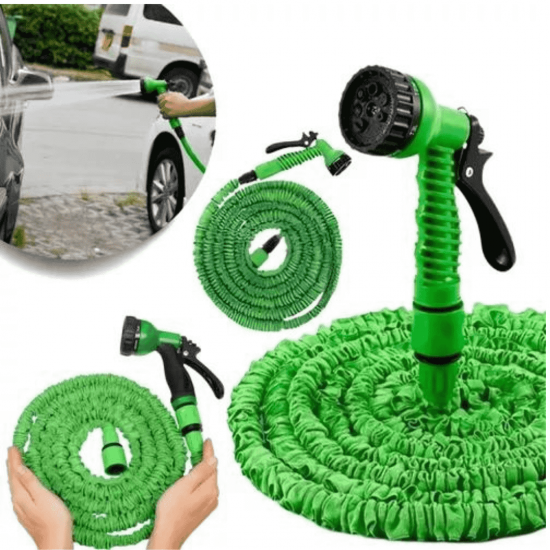 Mangueira Mágica 15M Flexível 7 funções Jato Irrigação para Jardim Lavagem de Carro
