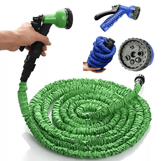 Mangueira Mágica 15M Flexível 7 funções Jato Irrigação para Jardim Lavagem de Carro
