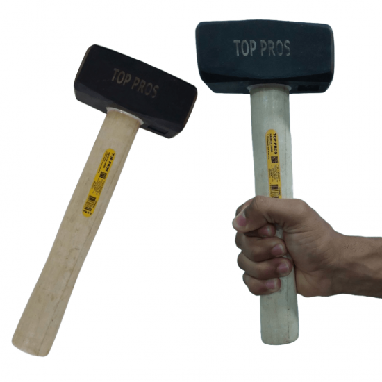 Marreta De Aço Forjado 2kg Cabo Madeira Resistente