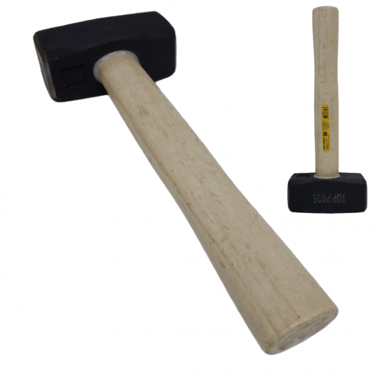 Marreta De Aço Forjado 2kg Cabo Madeira Resistente