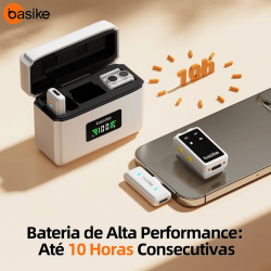 Microfone Lapela Gravação Profissional Cancelamento De Ruído