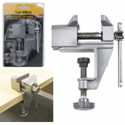 Mini Torno Morsa De Bancada Mesa Base Fixa