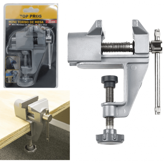 Mini Torno Morsa De Bancada Mesa Base Fixa