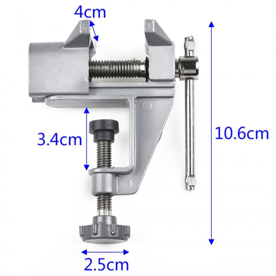 Mini Torno Morsa De Bancada Mesa Base Fixa