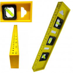 Nível Régua PVC 3 Bolhas 30CM Profissional ABS De Prumo Medição Nivelador