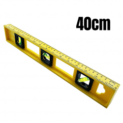 Nível Régua PVC 40CM 3 Bolhas Profissional ABS De Prumo Medição Nivelador