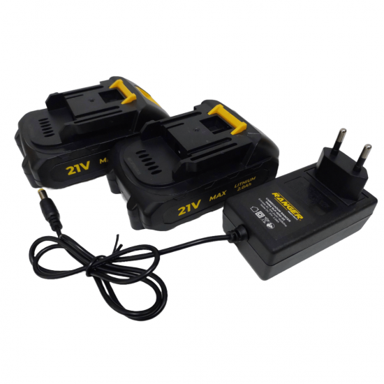 Parafusadeira Furadeira De Impacto Bivolt 21v 2 Baterias Com Maleta Ranger