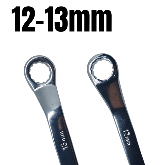 peças Chave Estrela Profissional Cromo-Vanádio 12 e 13mm Boca Estriadas