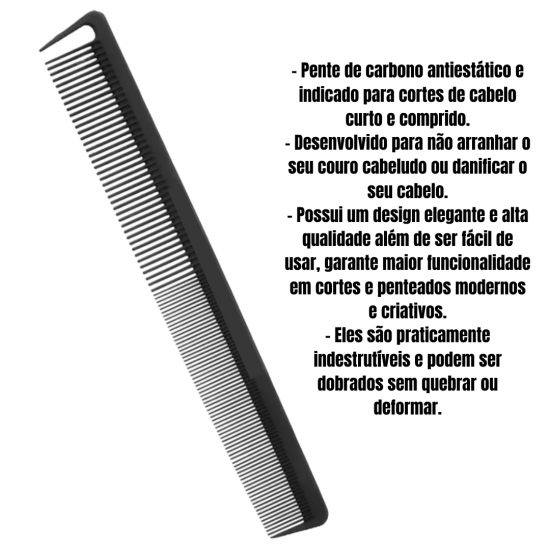 PENTE PROFISSIONAL IONIZADO GRANDE COM SEPARADOR DE MECHAS