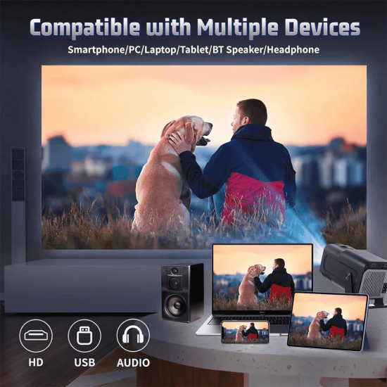 Projetor Hy320 Mini 4k Android 11 Wi-fi Bluetooth Cinema