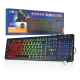 Teclado Gamer Led Com Fio Usb Ultra Silencioso Ergonômico Inova