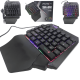 Teclado Gamer Semi Mecanico Profissional Uma Mão Led RGB