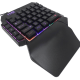 Teclado Gamer Semi Mecanico Profissional Uma Mão Led RGB