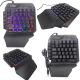 Teclado Gamer Semi Mecanico Profissional Uma Mão Led RGB