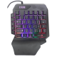 Teclado Gamer Semi Mecanico Profissional Uma Mão Led RGB