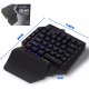 Teclado Gamer Semi Mecanico Profissional Uma Mão Led RGB