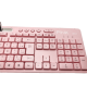 Teclado Para Computador Na Cor Rosa Com Suporte De Celular