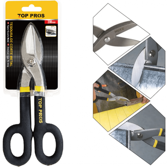 TESOURA DE FUNILEIRO CABO EMBORRACHADO TOP PROS  DE 8