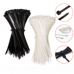 Abraçadeira de Nylon Pacote com 100 e 50 Unidades Cintas Plásticas