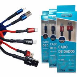 Cabo Carregador De Celular (USB-Tipo-C) - 3.4A - 2M - KV-029 - KIVEE