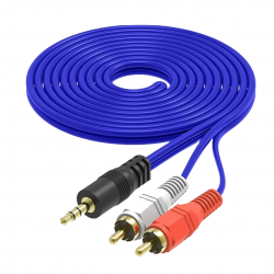 Cabo De Áudio Auxiliar P2 X 2 Rca 1,5 e 3,0 Metros