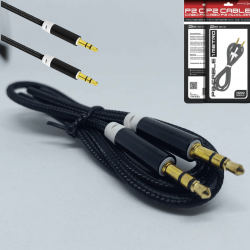 Cabo P2 1m material nylon trançado
