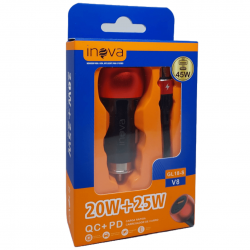 Carregador Veicular 12v 45W Carregamento Ultra rápido GL18-S (V8)