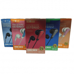 Fone de Ouvido colorido com microfone, entrada de p2 3.5mm - inova fon-9921