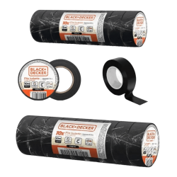 Kit 10 fitas isolante antichamas 5/10/20 metros ,10 Unidades black + decker